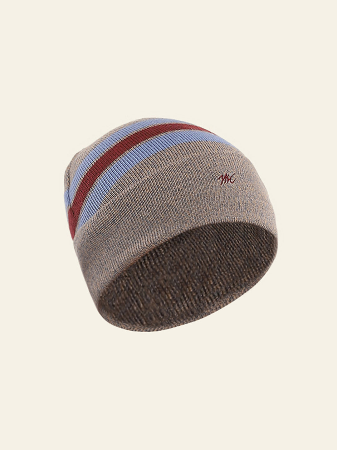 Men Beige Self Design Cap