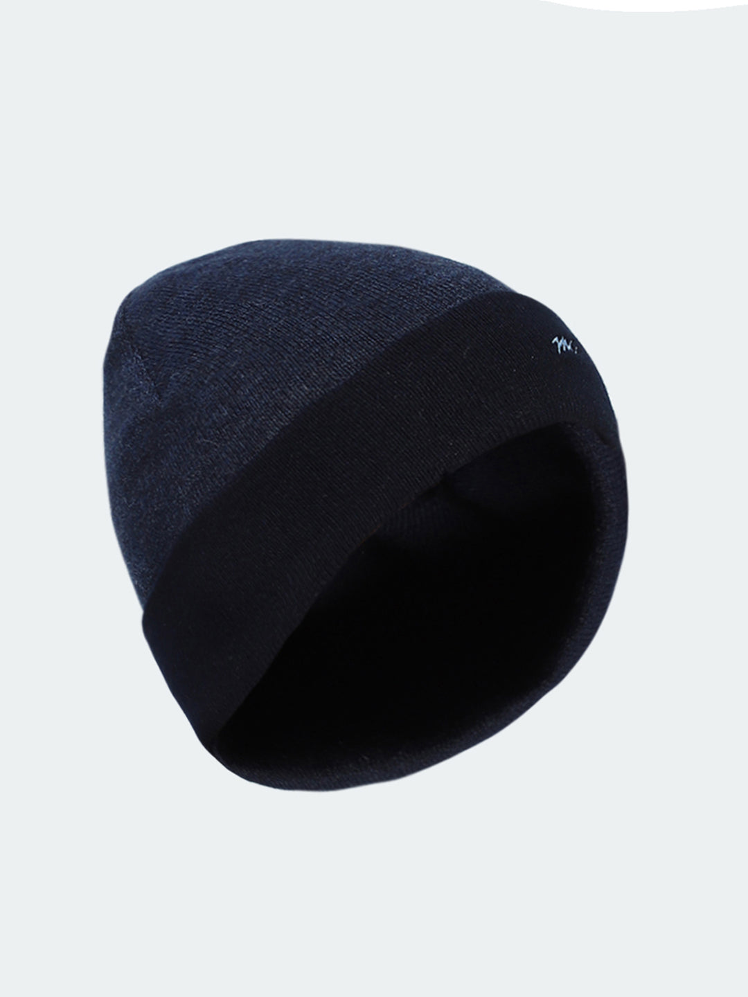 Men Navy Blue Self Design Cap