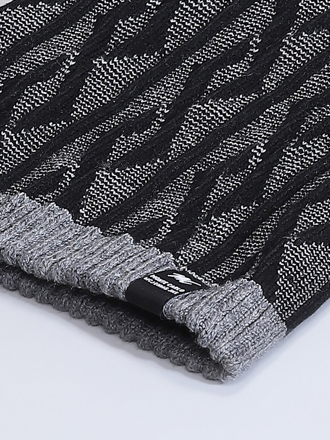 Men Grey Self Design Cap