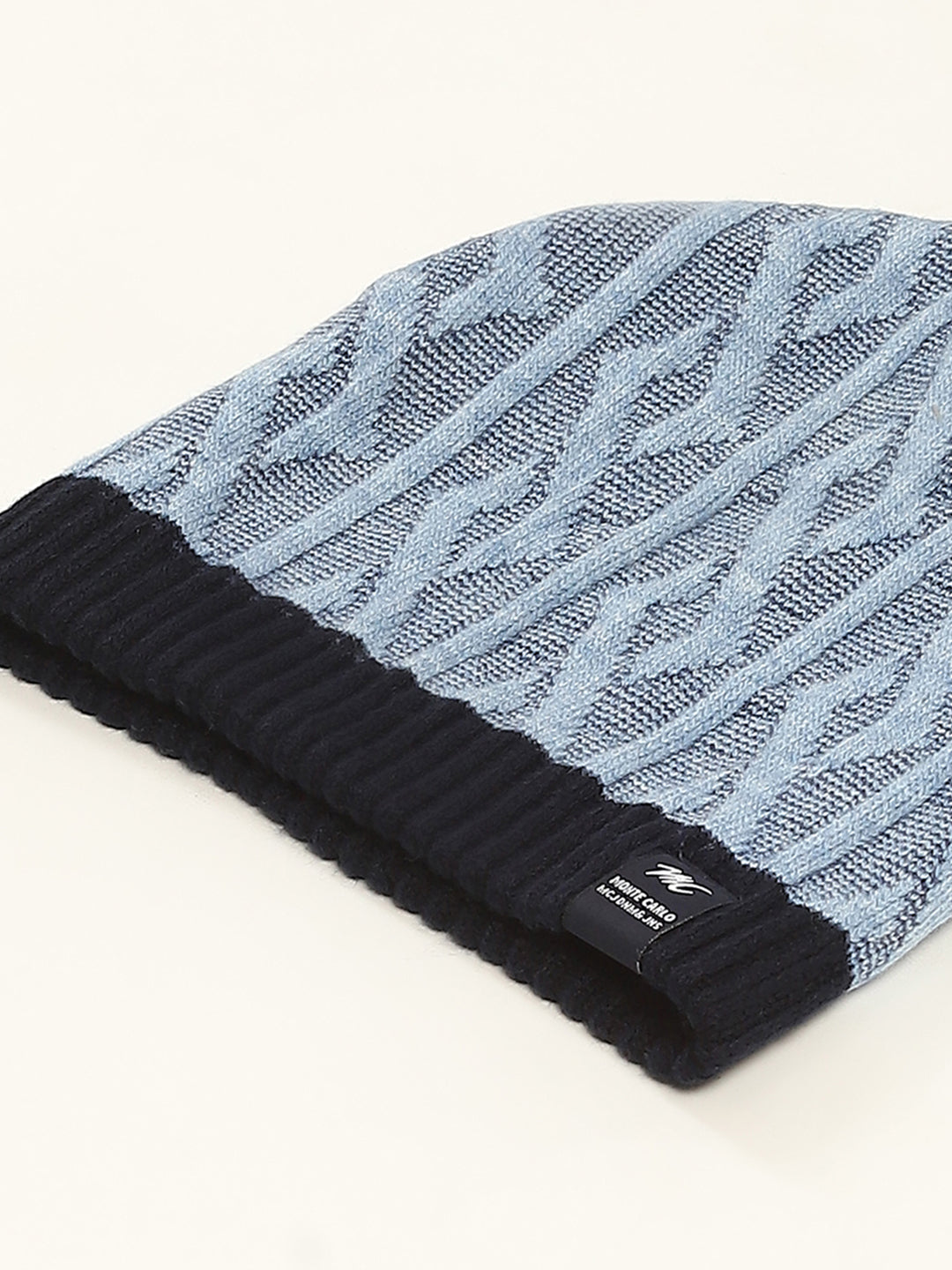 Men Grey Self Design Cap