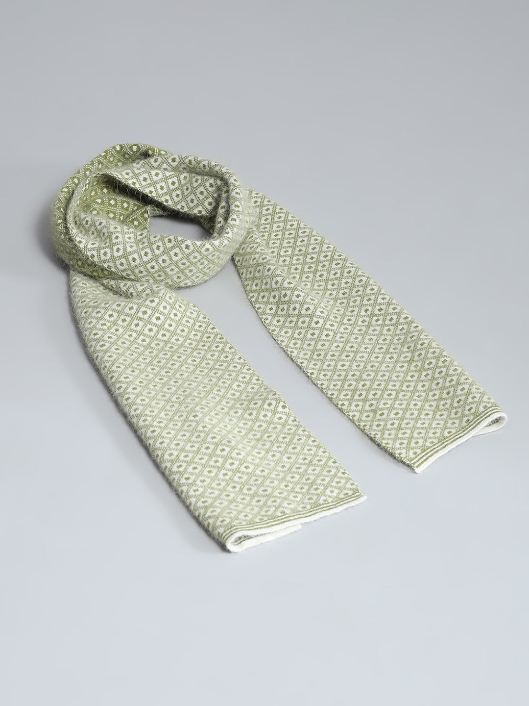 Men Green Self Design Muffler