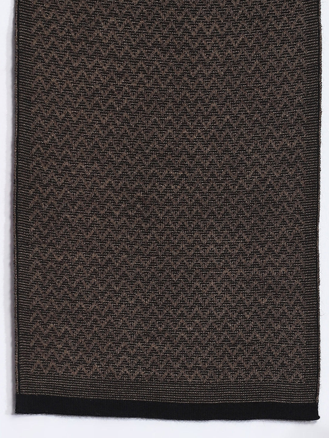 Men Black Self Design Muffler