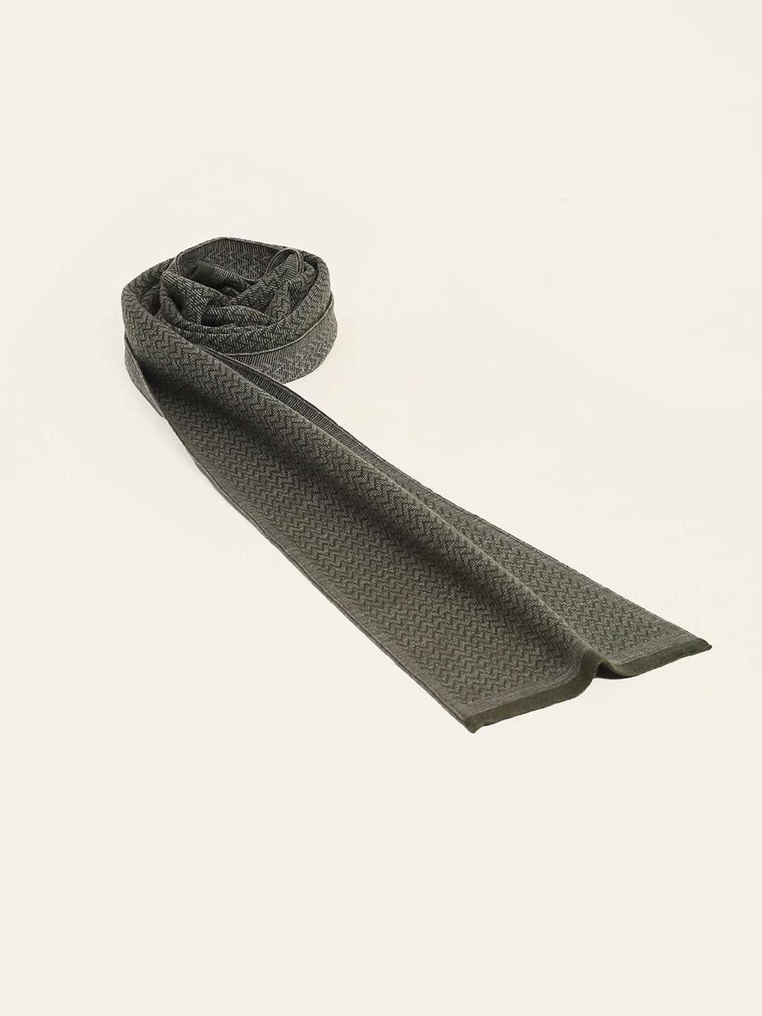 Men Green Self Design Muffler