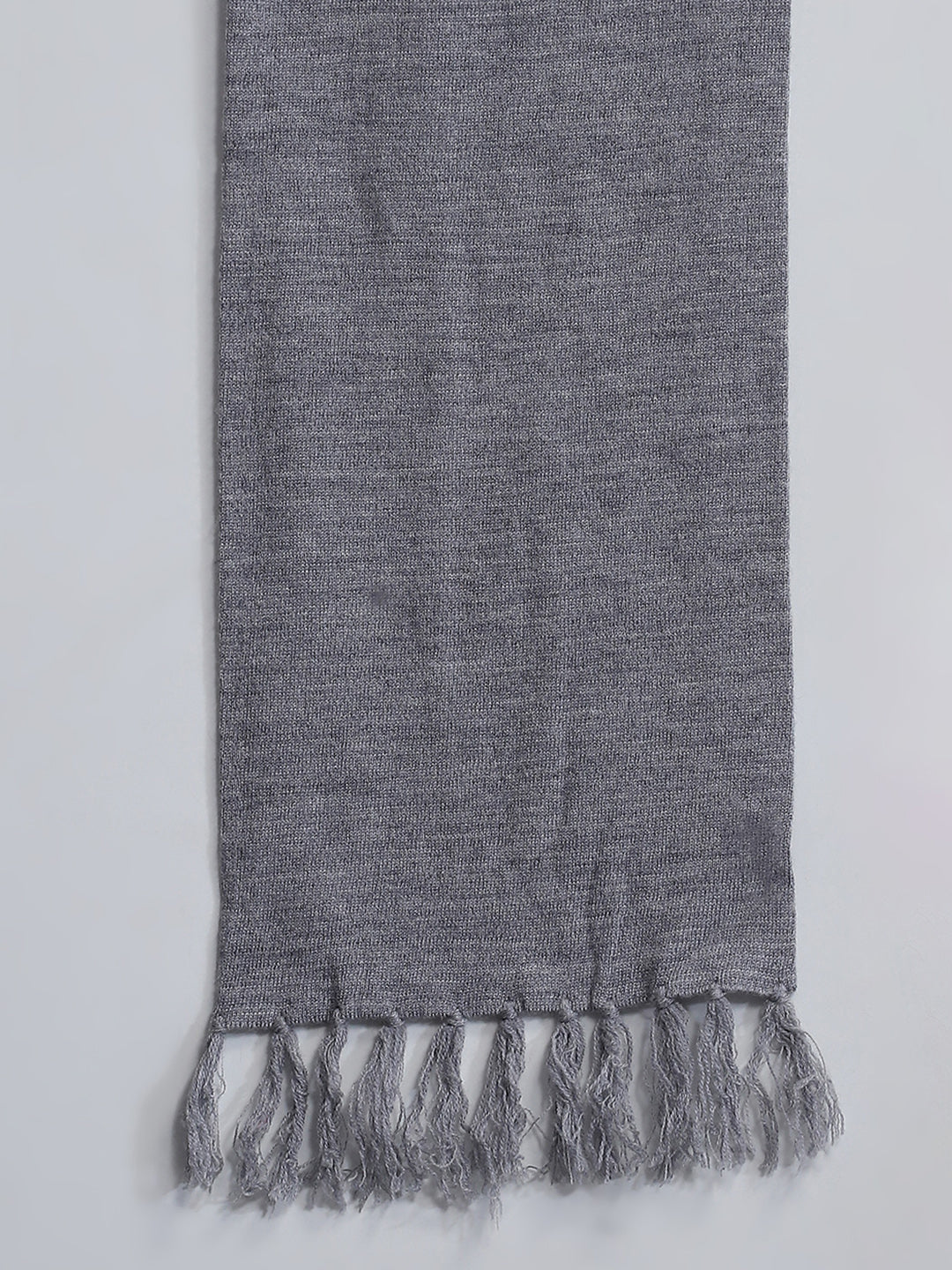 Men Grey Self Design Muffler