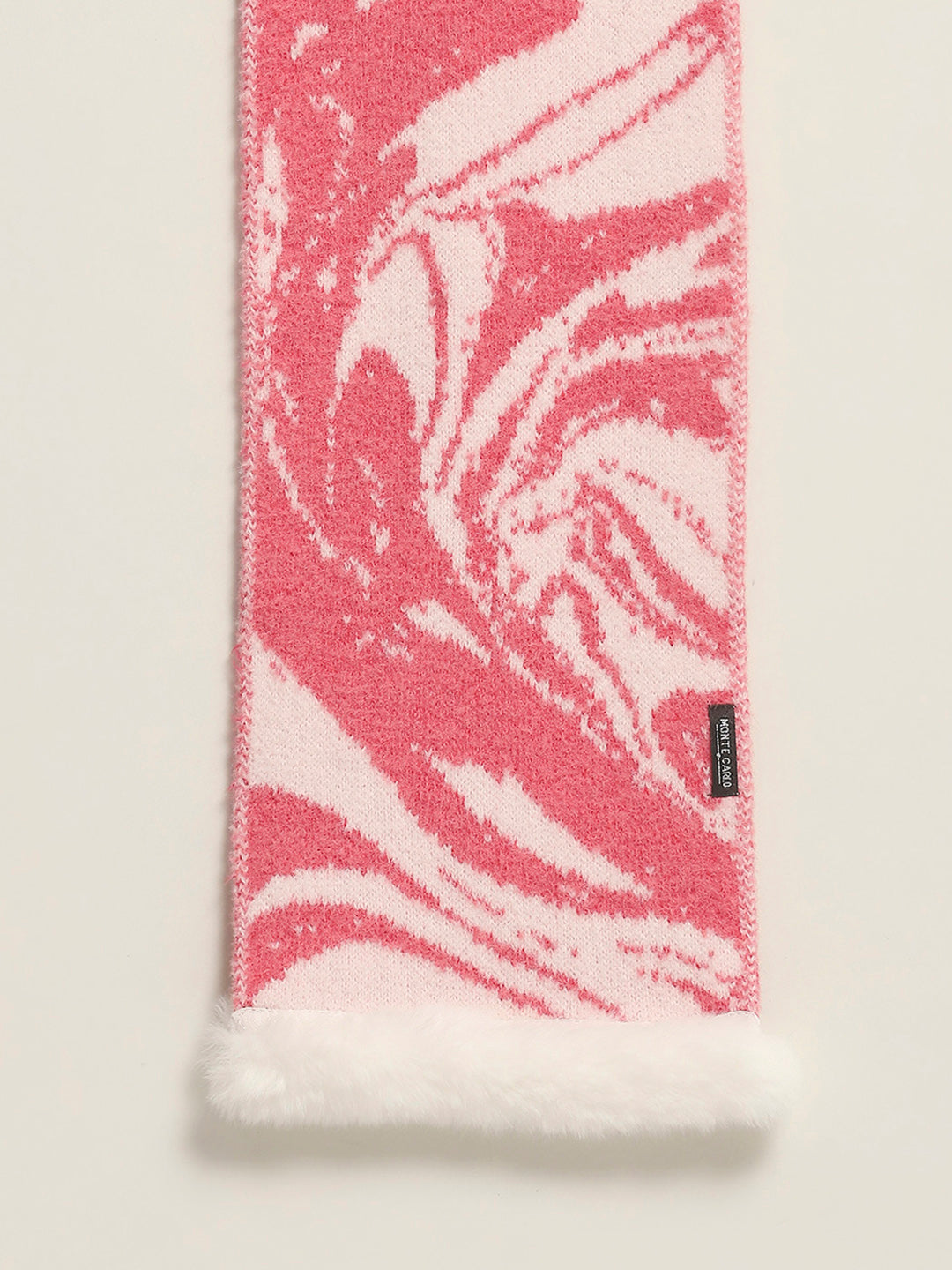 Women Pink Self Design Muffler