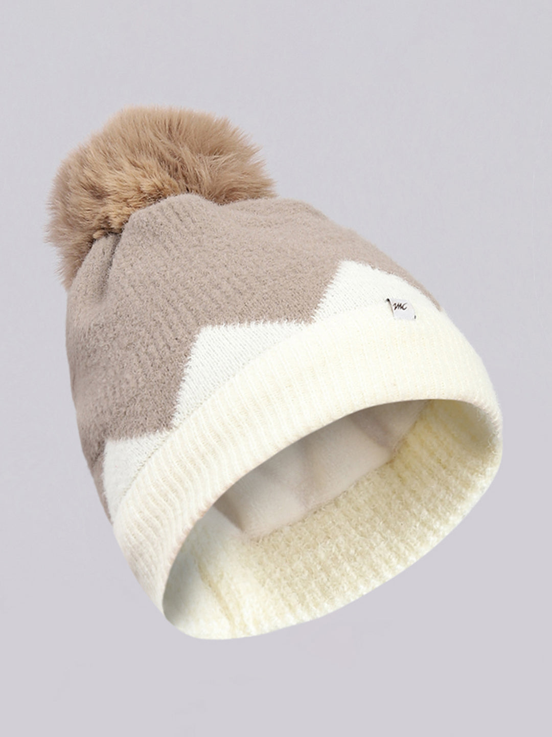 Women Brown Self Design Cap