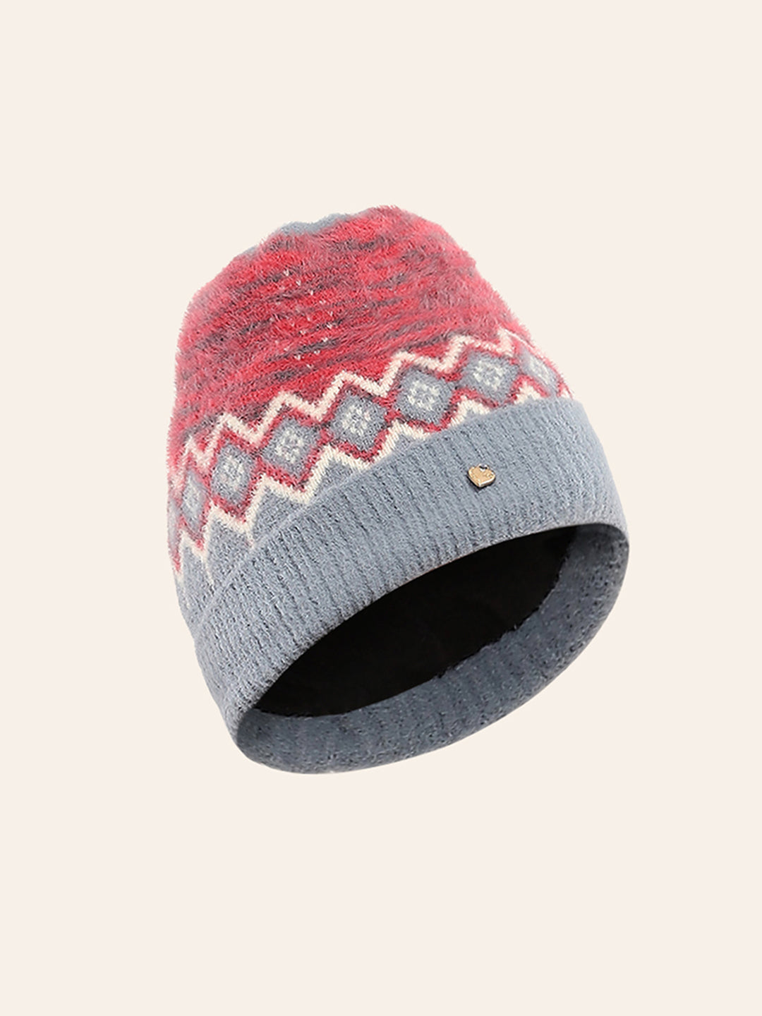 Women Blue Self Design Cap