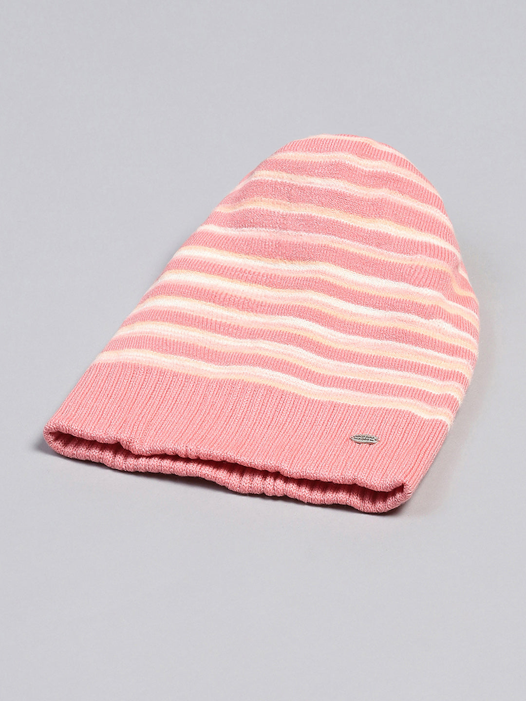 Women Pink Self Design Cap