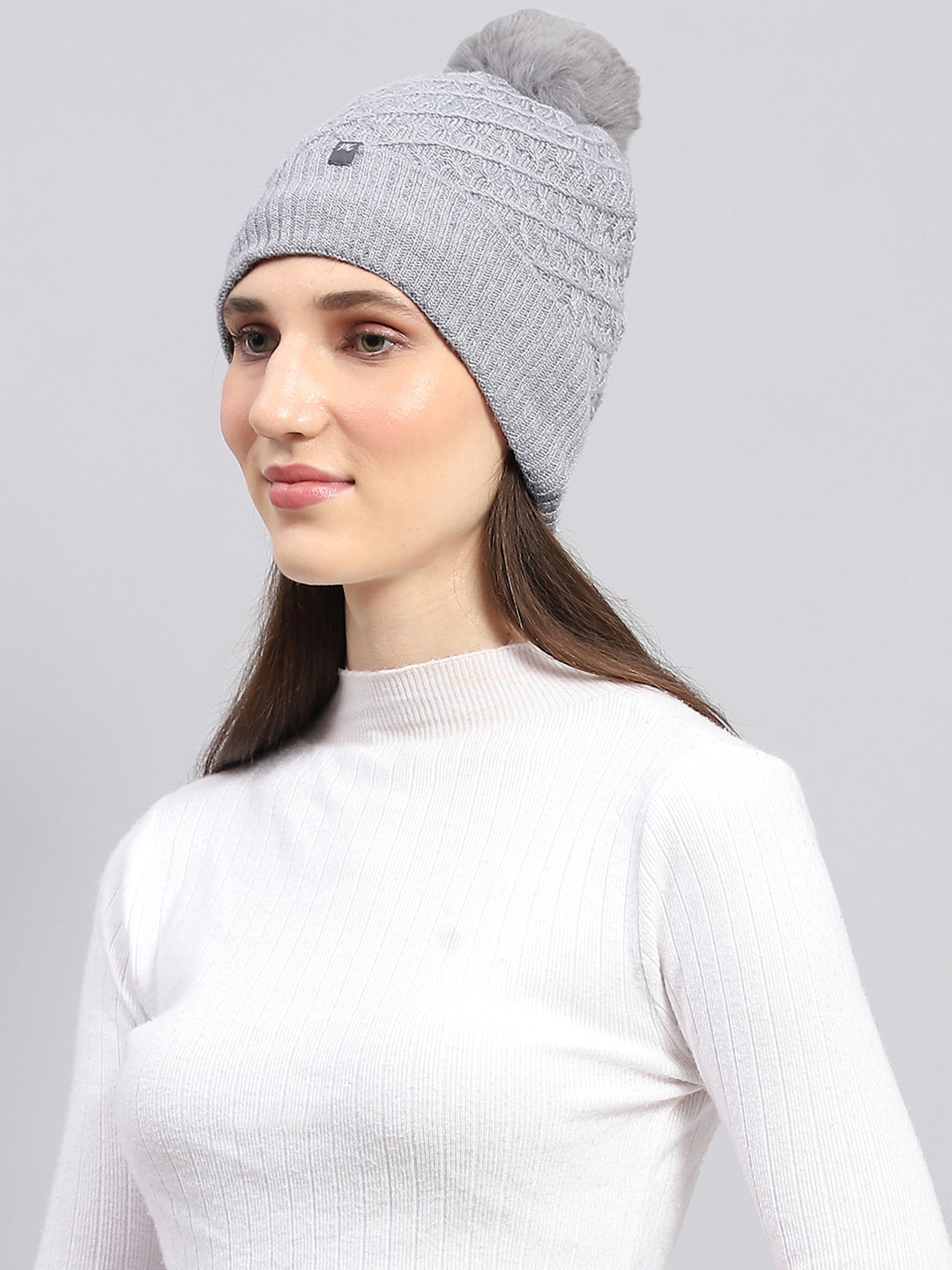 Women Grey Self Design Cap