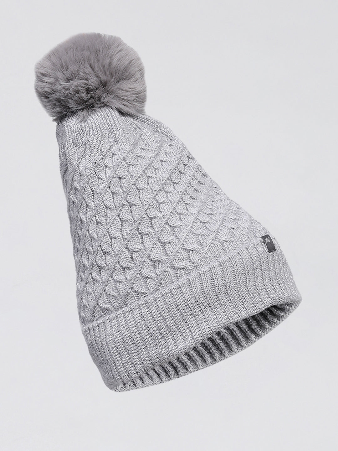 Women Grey Self Design Cap