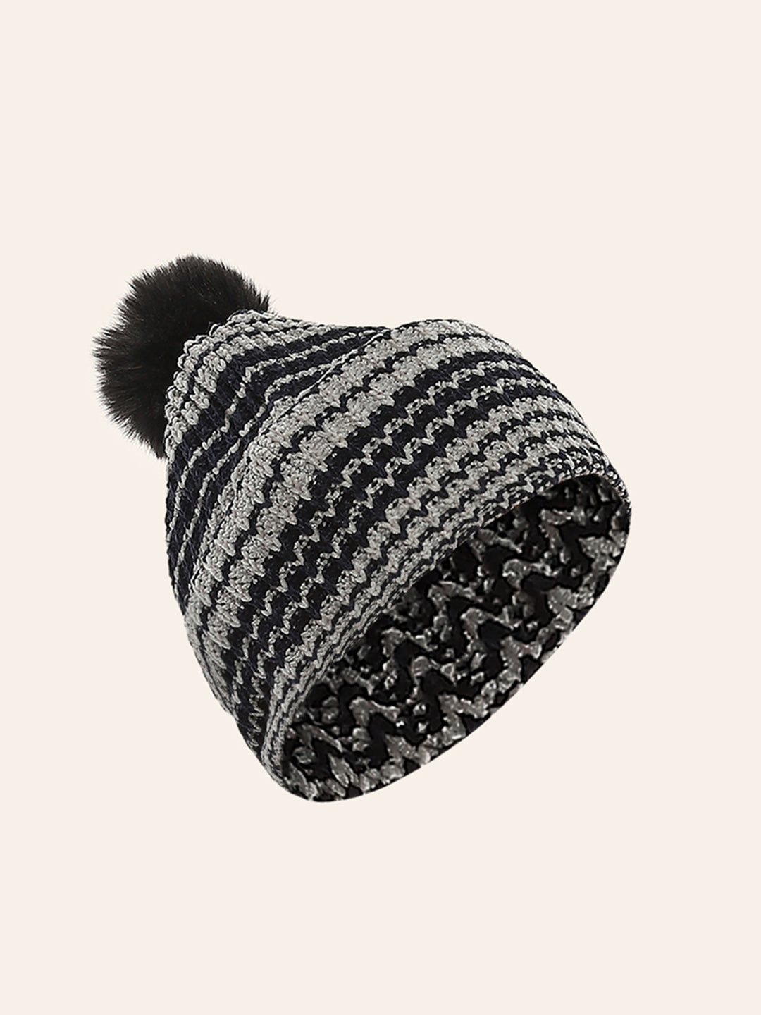 Women Grey Self Design Cap