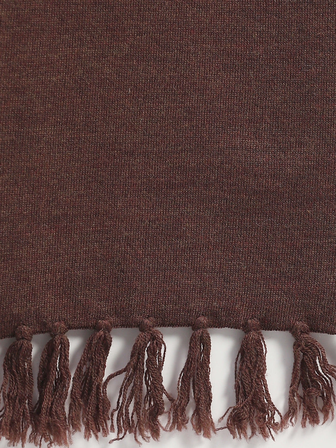 Men Brown Solid Pure Wool Muffler