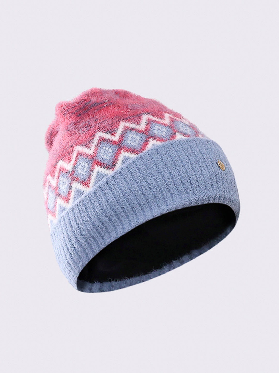Women Multicolor Self Design Blend Wool Cap
