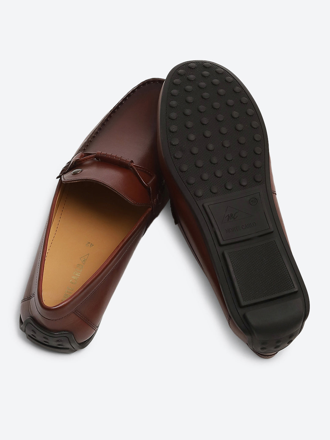 Men Burgundy Slip on Genuine Leather Loafers