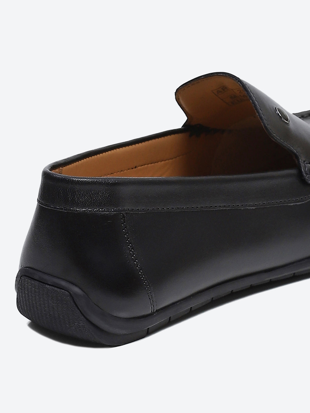 Monte Carlo Black Casual Slip on Leather Loafers for Men