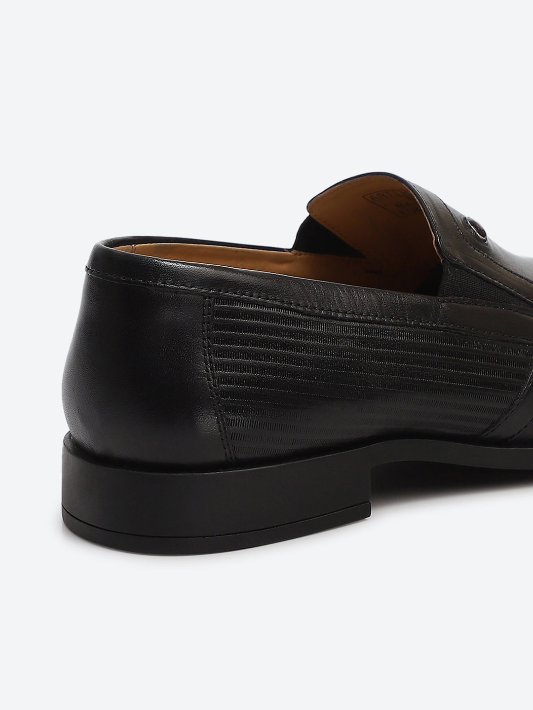 Men Black Slip on Genuine Leather Formal Shoes