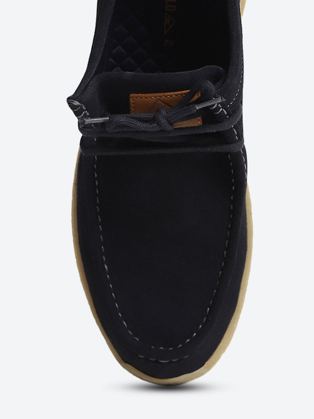 Monte Carlo Navy Blue Casual Moc-Toe-Lace Up Shoe for Men