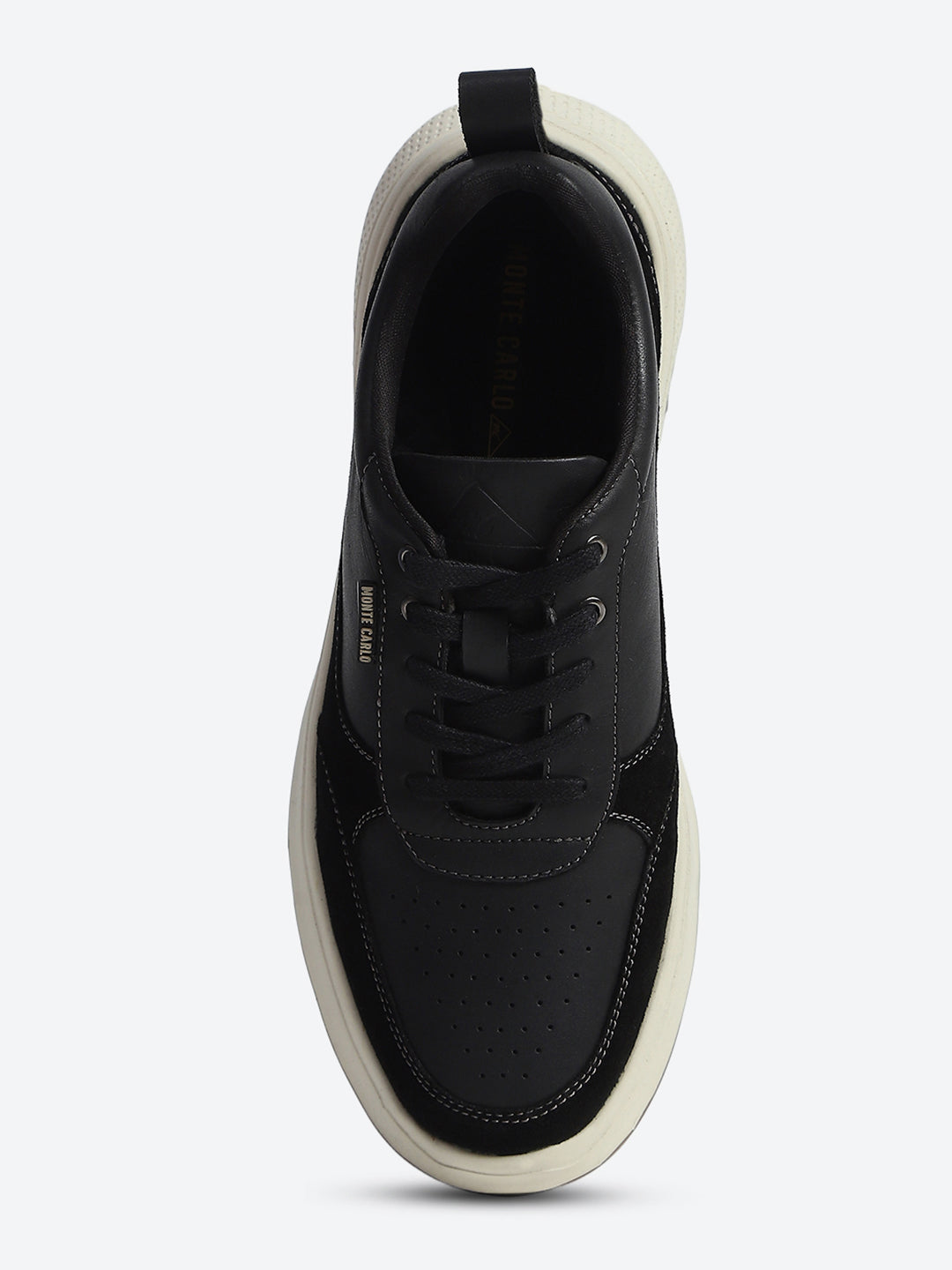 Monte Carlo Black & Taupe Comfort Casual Sneakers for Men