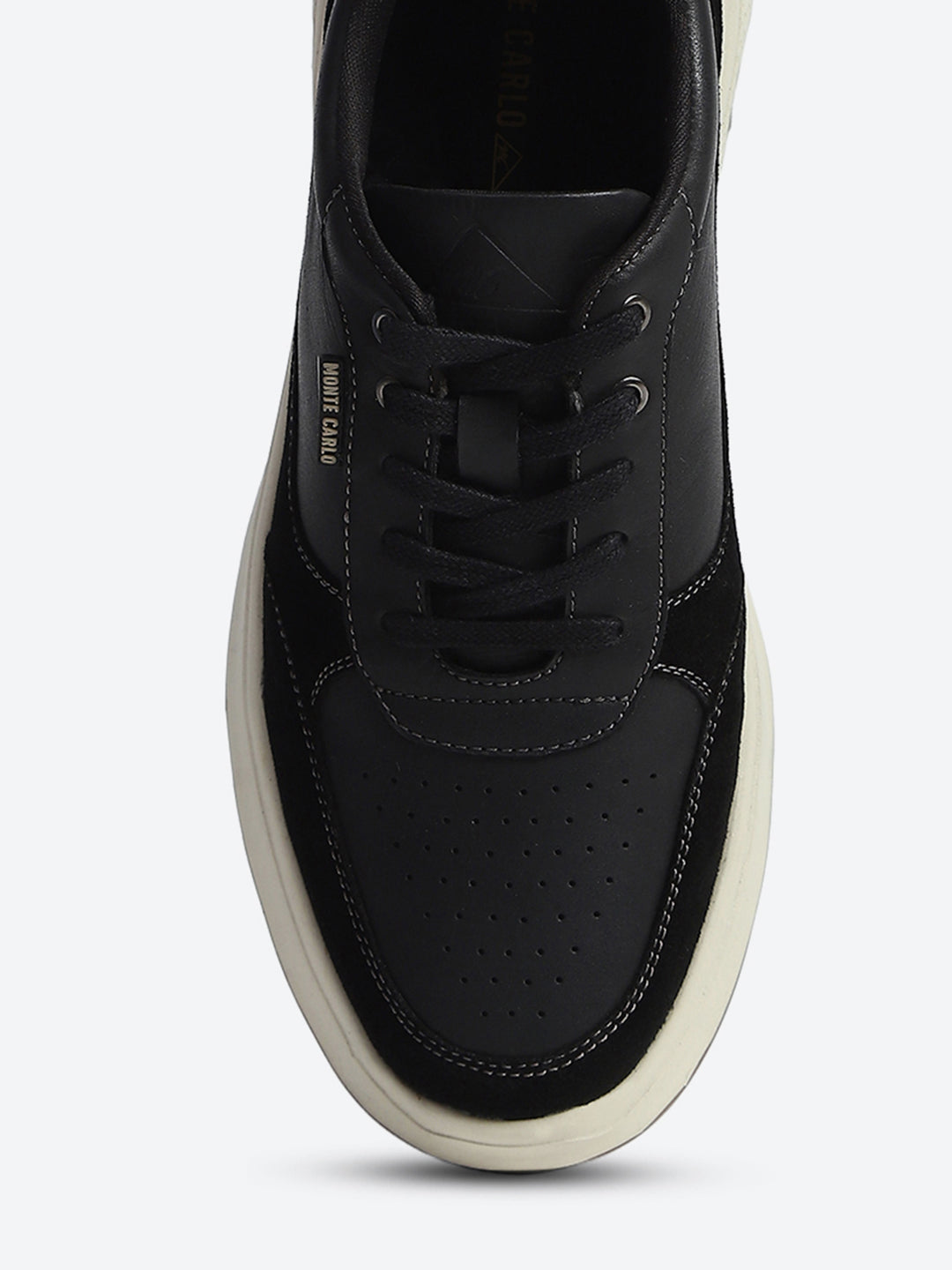 Monte Carlo Black & Taupe Comfort Casual Sneakers for Men