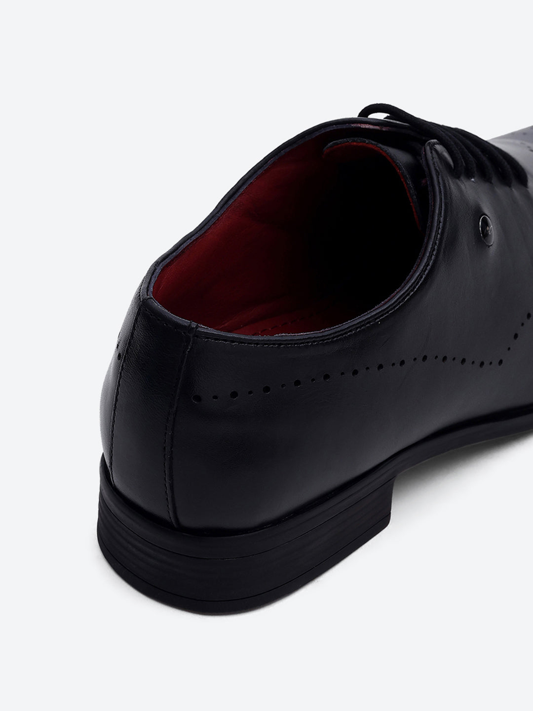 Men Black Lace Up Genuine Leather Formal Oxfords