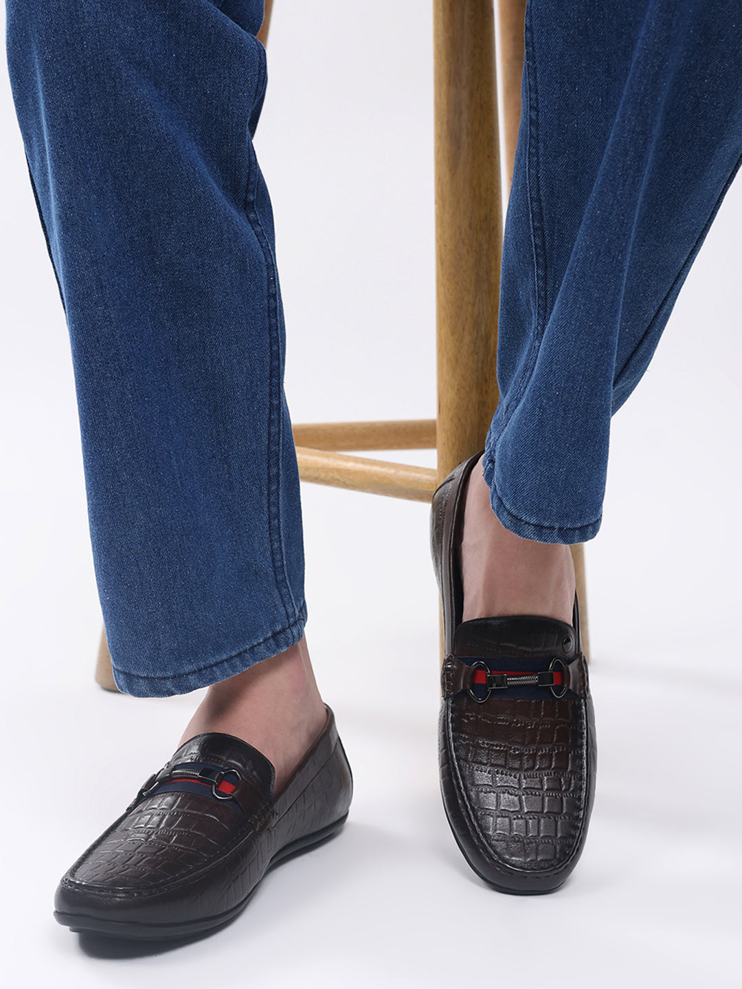 Men Brown Slip on Leather Loafers