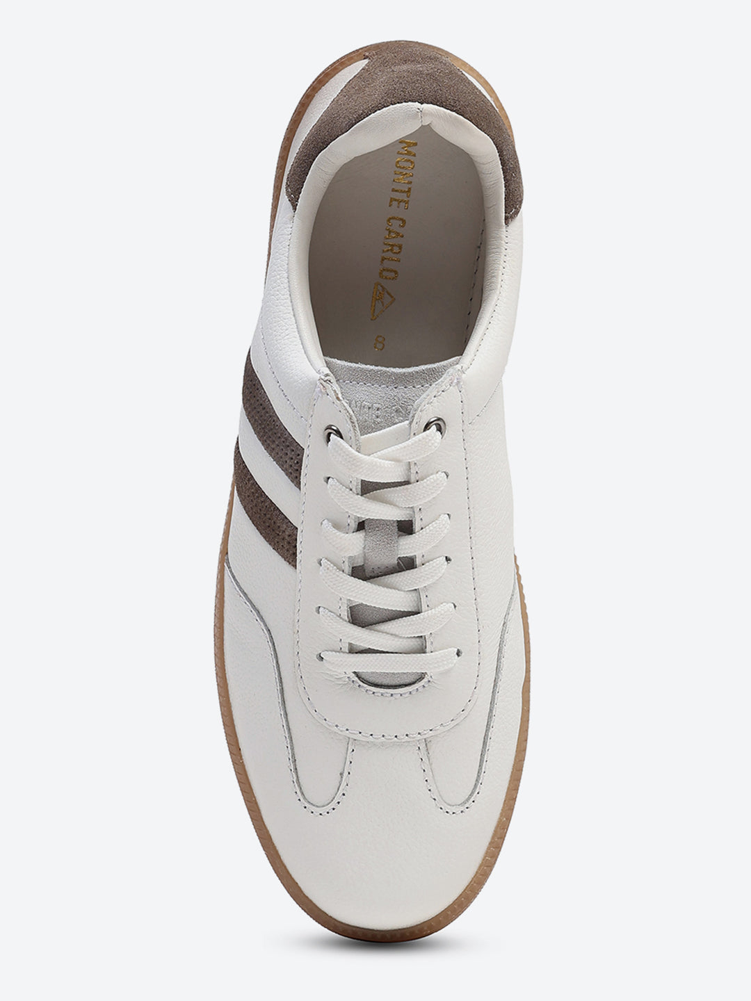 Monte Carlo White Smart Lace-Up Casual Sneakers for Men