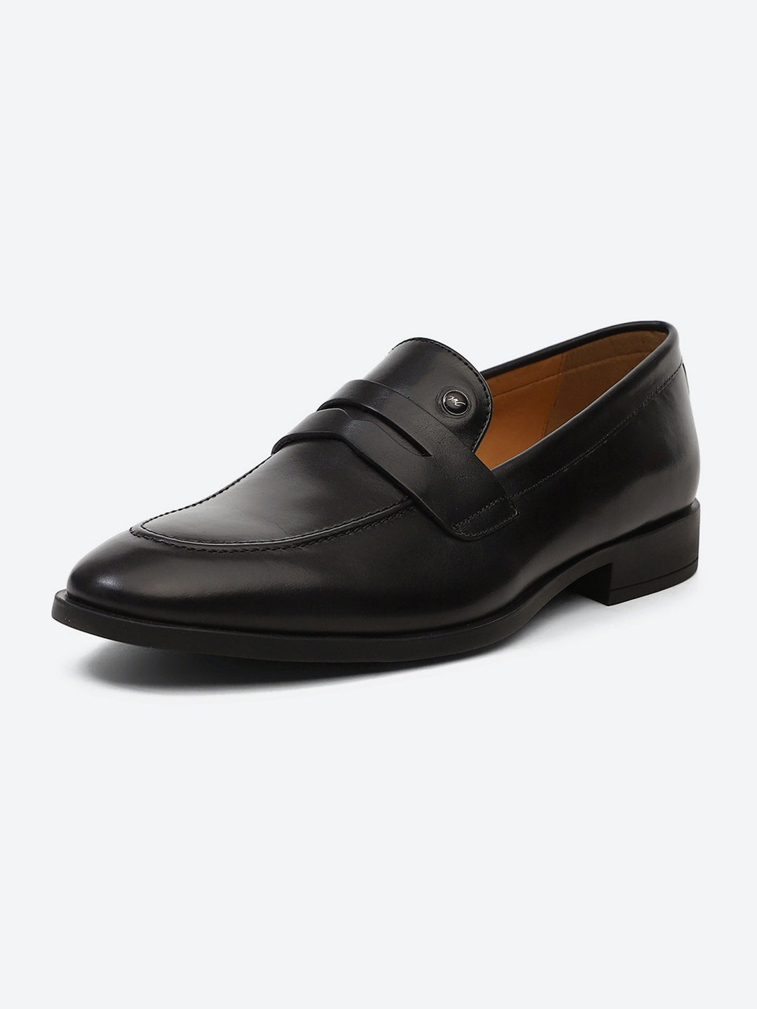 Men Black Slip on Genuine Leather Loafers