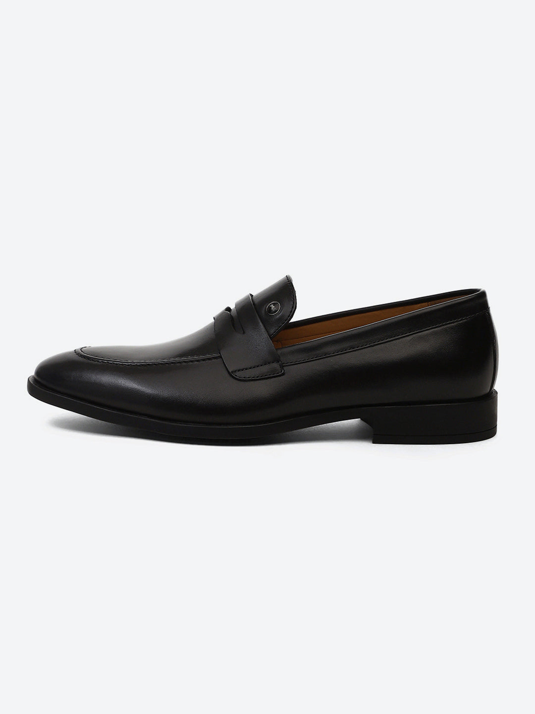 Men Black Slip on Genuine Leather Loafers