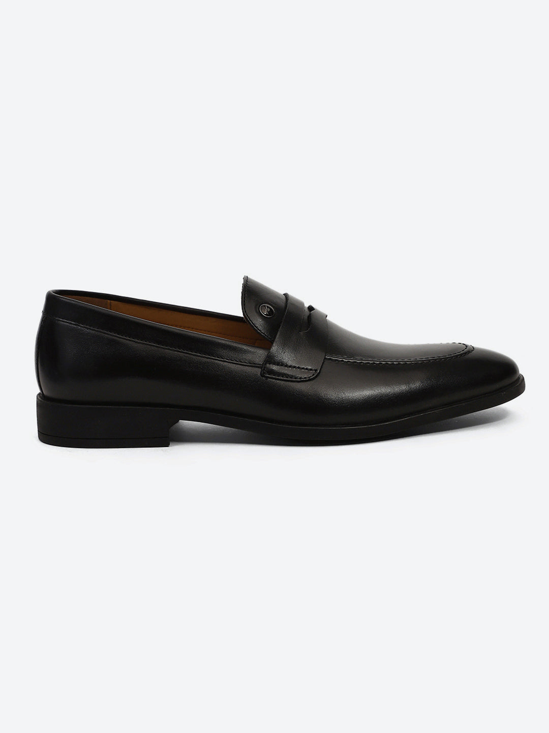 Men Black Slip on Genuine Leather Loafers
