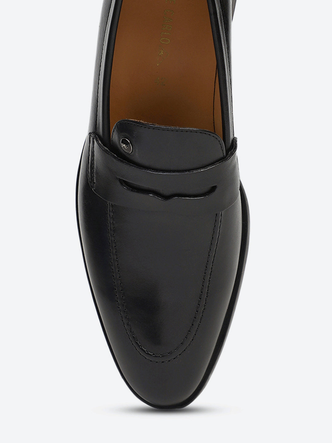 Men Black Slip on Genuine Leather Loafers