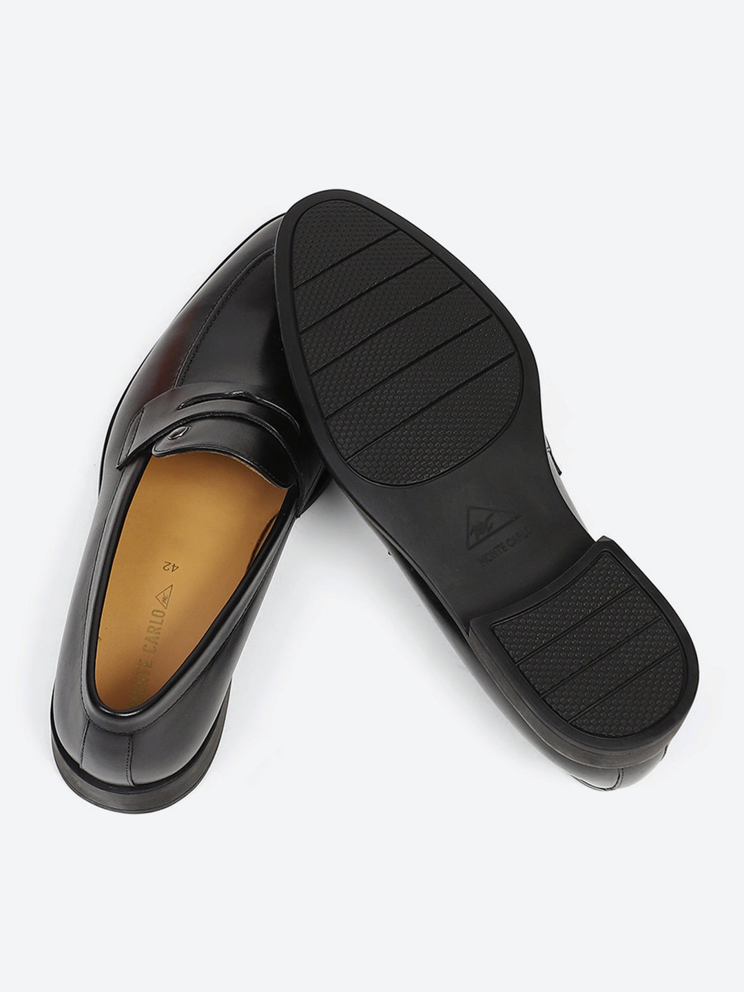 Men Black Slip on Genuine Leather Loafers