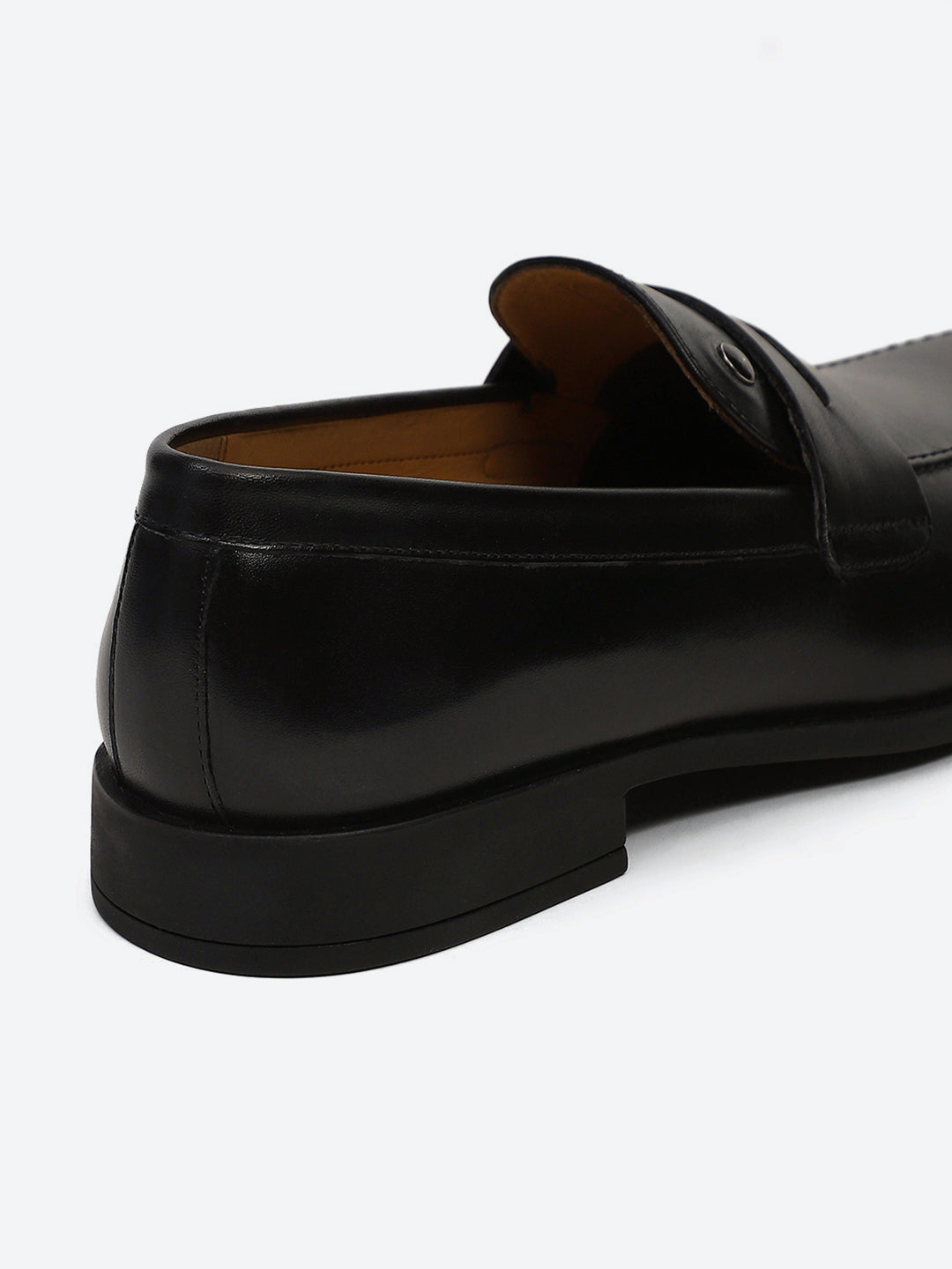 Men Black Slip on Genuine Leather Loafers