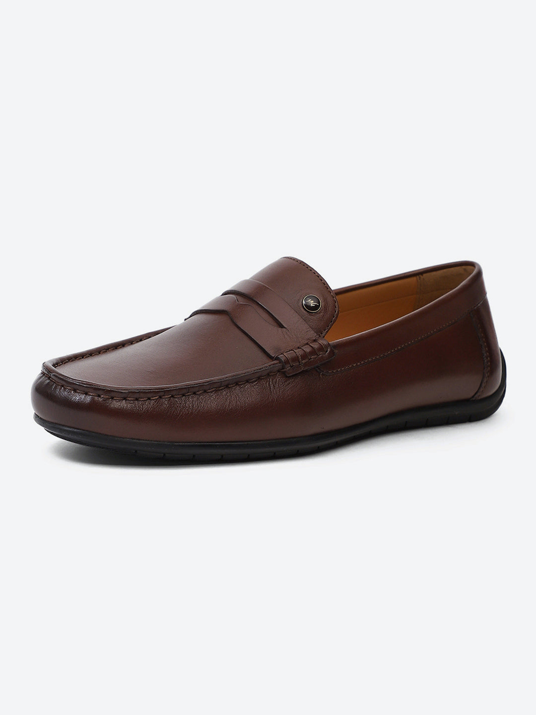 Men Brown Slip on Genuine Leather Loafers
