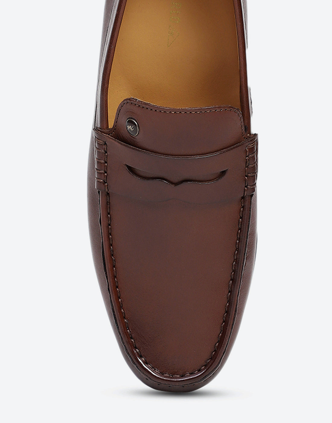 Men Brown Slip on Genuine Leather Loafers