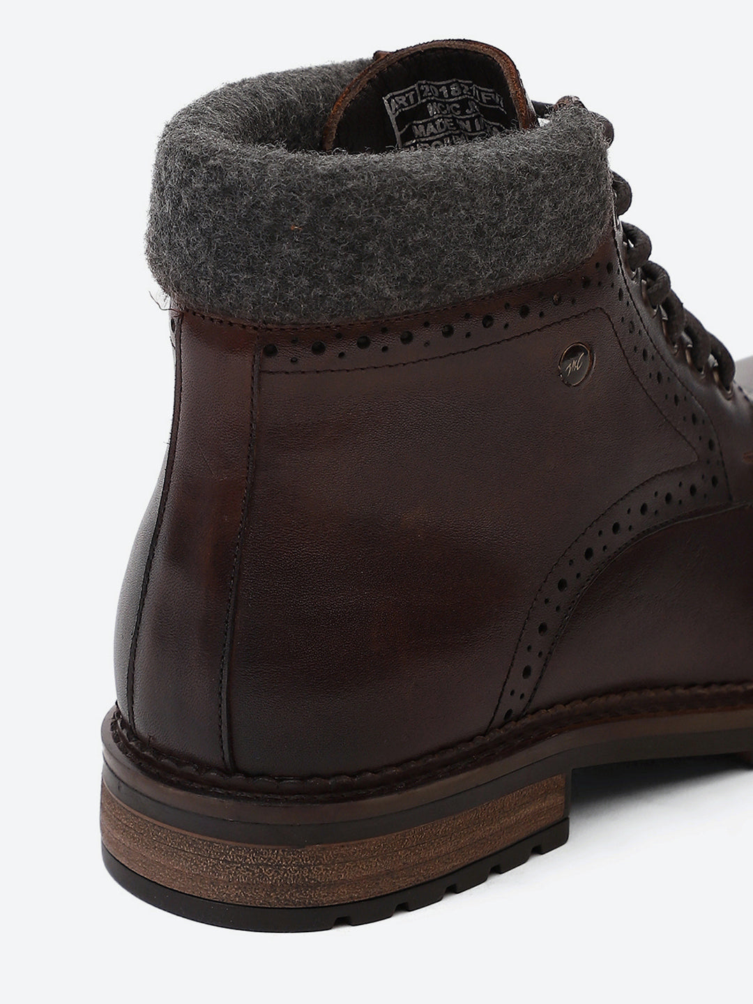 Men Brown Genuine Leather Lace Up Boots