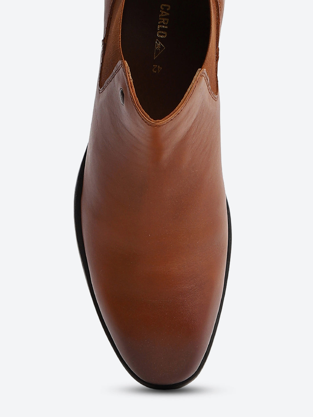 Monte Carlo Men's Tan Leather Chelsea Classic Slip-On Ankle Boots for Formal & Casual Wear