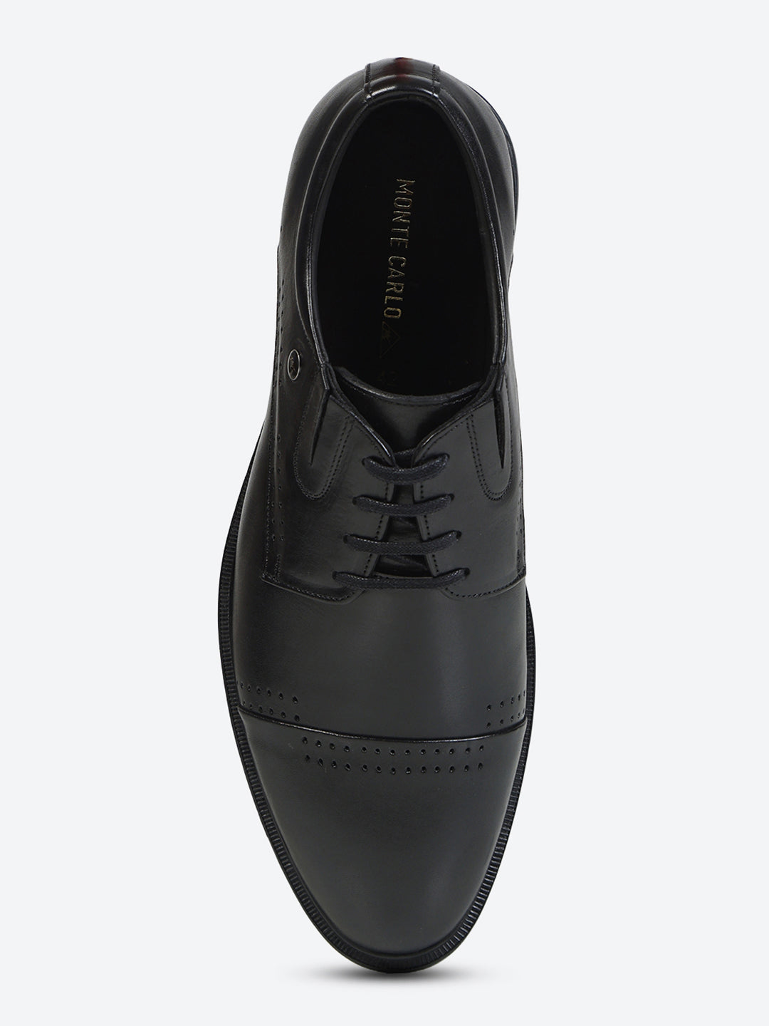 Monte Carlo Formal Derby Black Shoes for Men