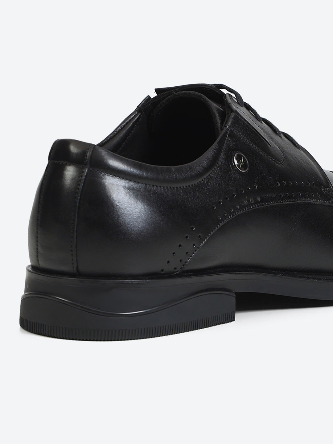 Monte Carlo Formal Derby Black Shoes for Men