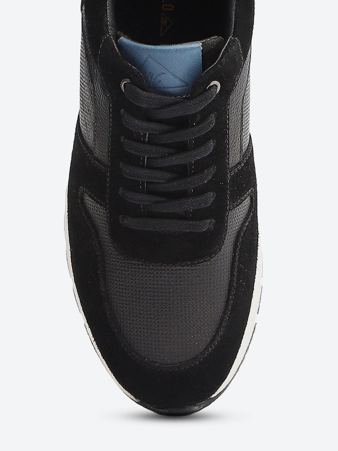 Monte Carlo Black Leather Classic Retro Vintage Casual Lifestyle Trainer Lace-Up Sneakers for Men