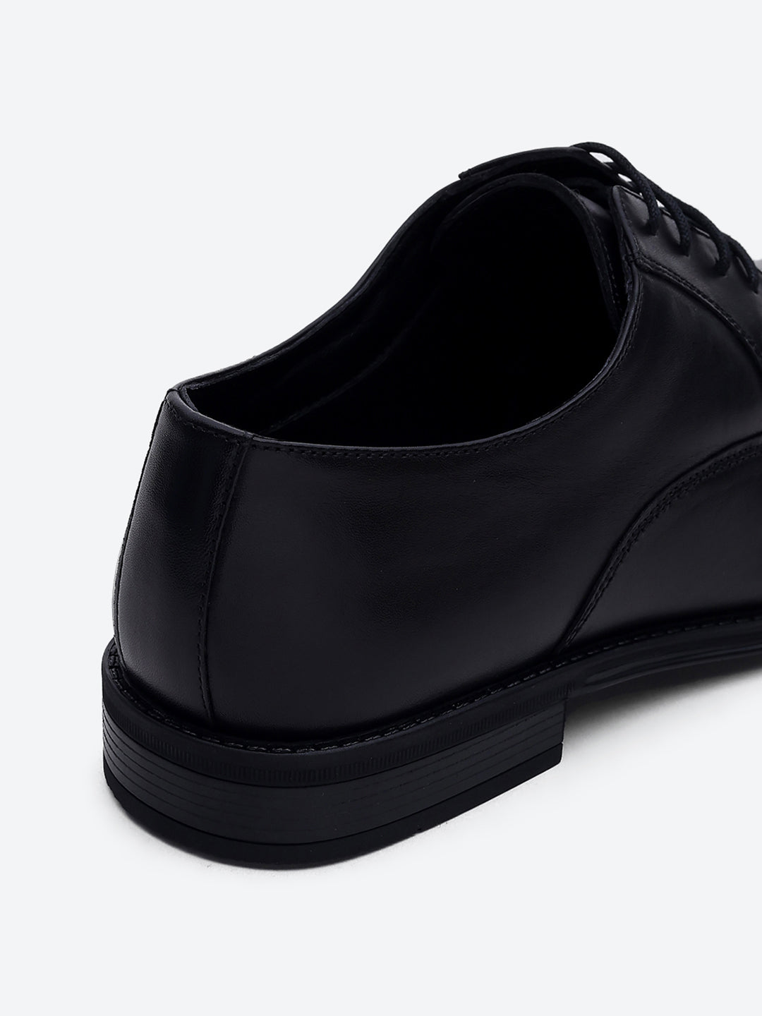 Men Black Lace Up Genuine Leather Formal Derby