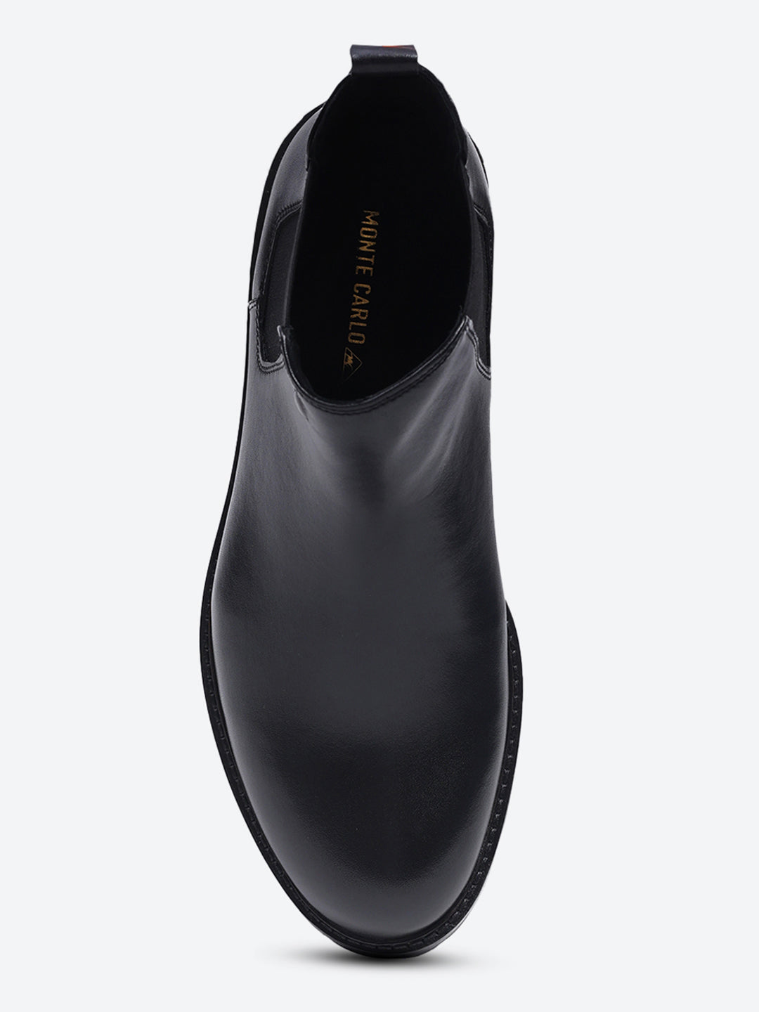 Men Black Slip on Leather Chelsea Boots