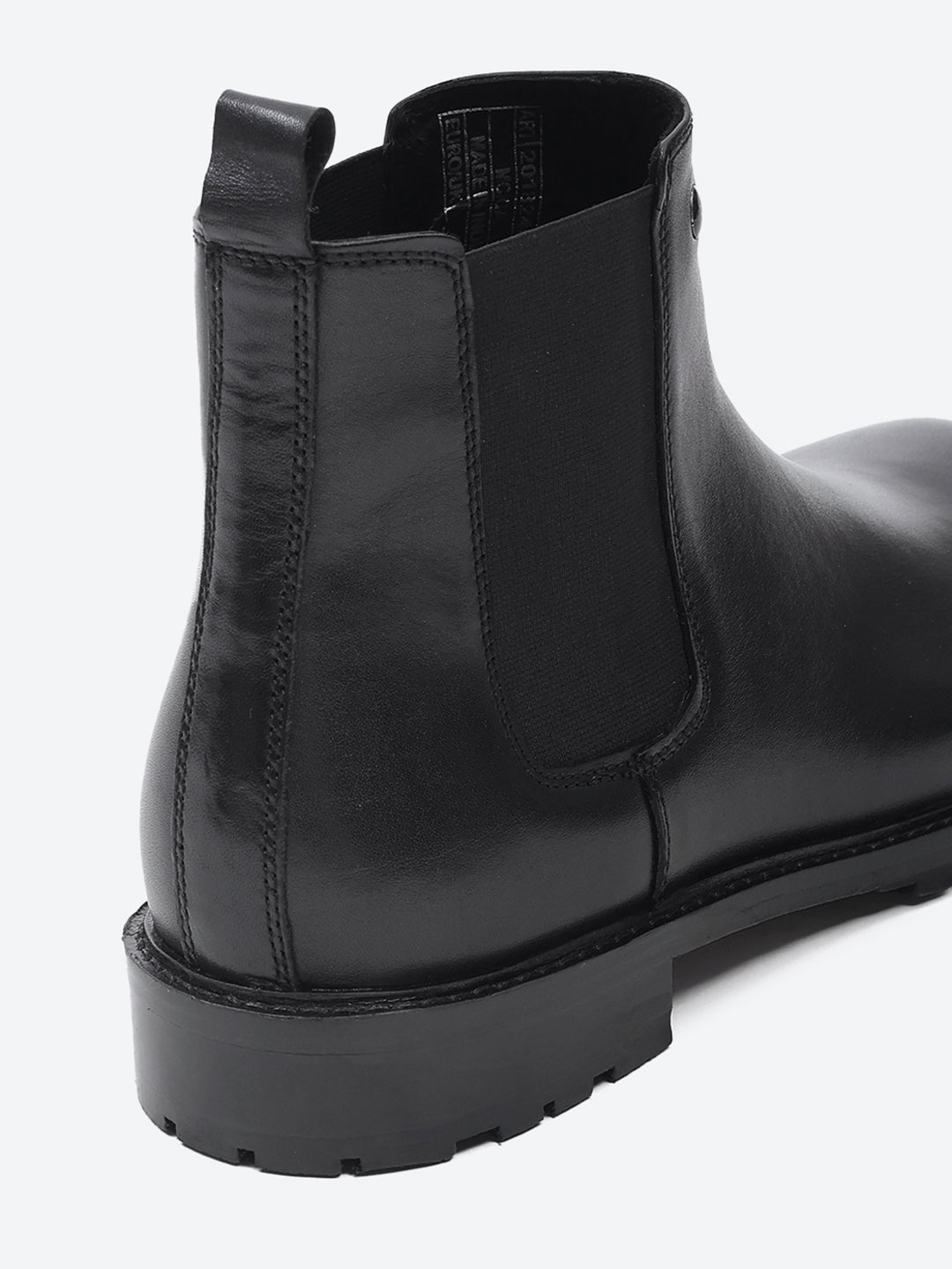 Men Black Slip on Leather Chelsea Boots