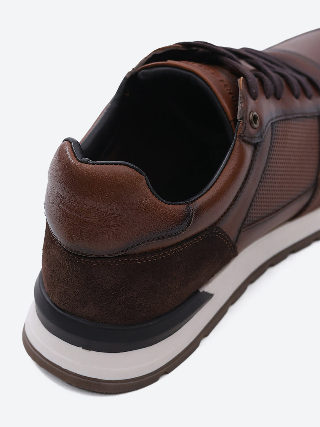 Monte Carlo Brown Lace Up Low-Top Casual Sneaker Shoe for Men