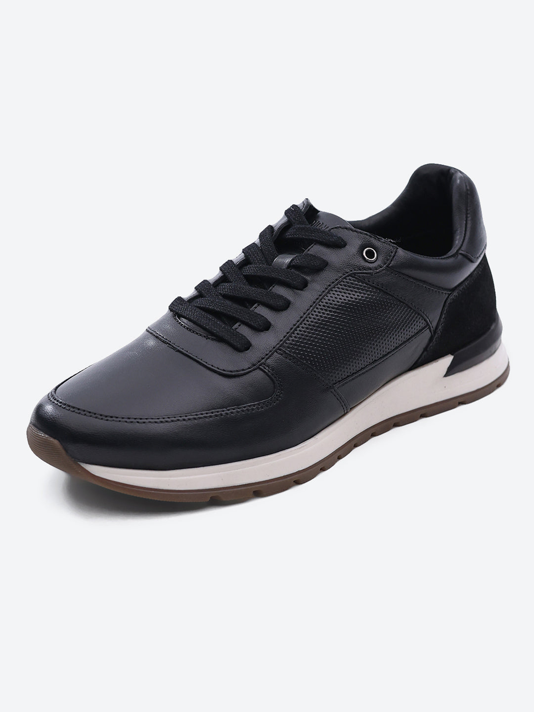 Monte Carlo Black Lace Up Low-Top Casual Sneaker Shoe for Men