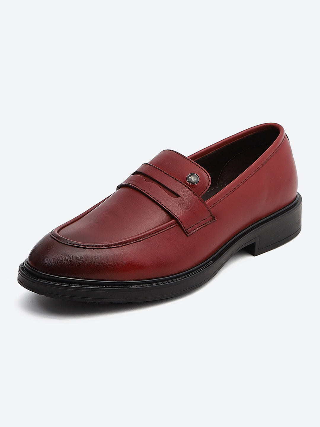 Monte Carlo Cherry Slip-On I Formal I Party Wear Leather Penny Loafers for Men