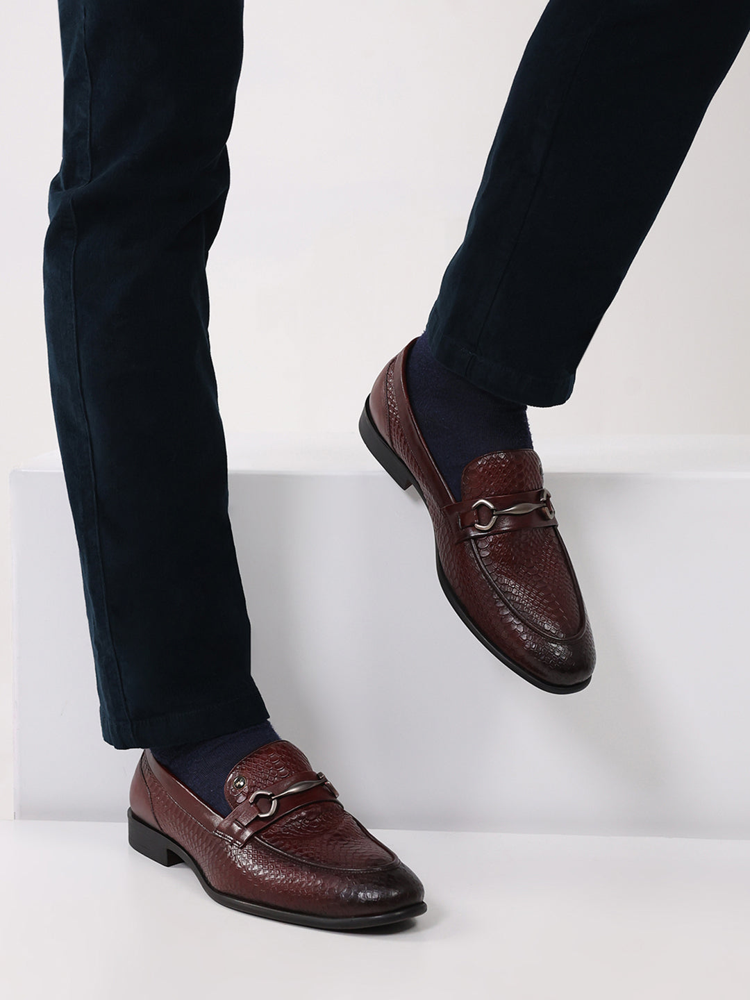 Monte Carlo Cherry Horsebit Loafers for Men