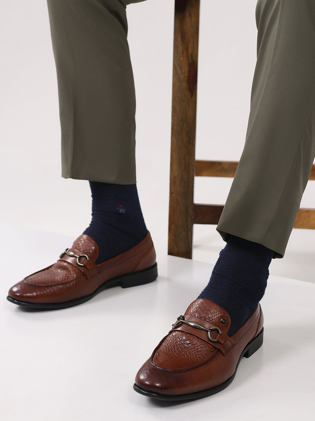 Monte Carlo Tan Horsebit Loafers for Men