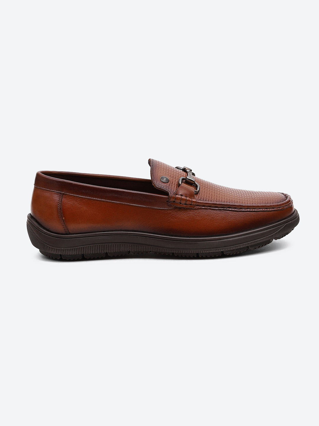 Men Tan Comfortable Slip on Leather Loafers