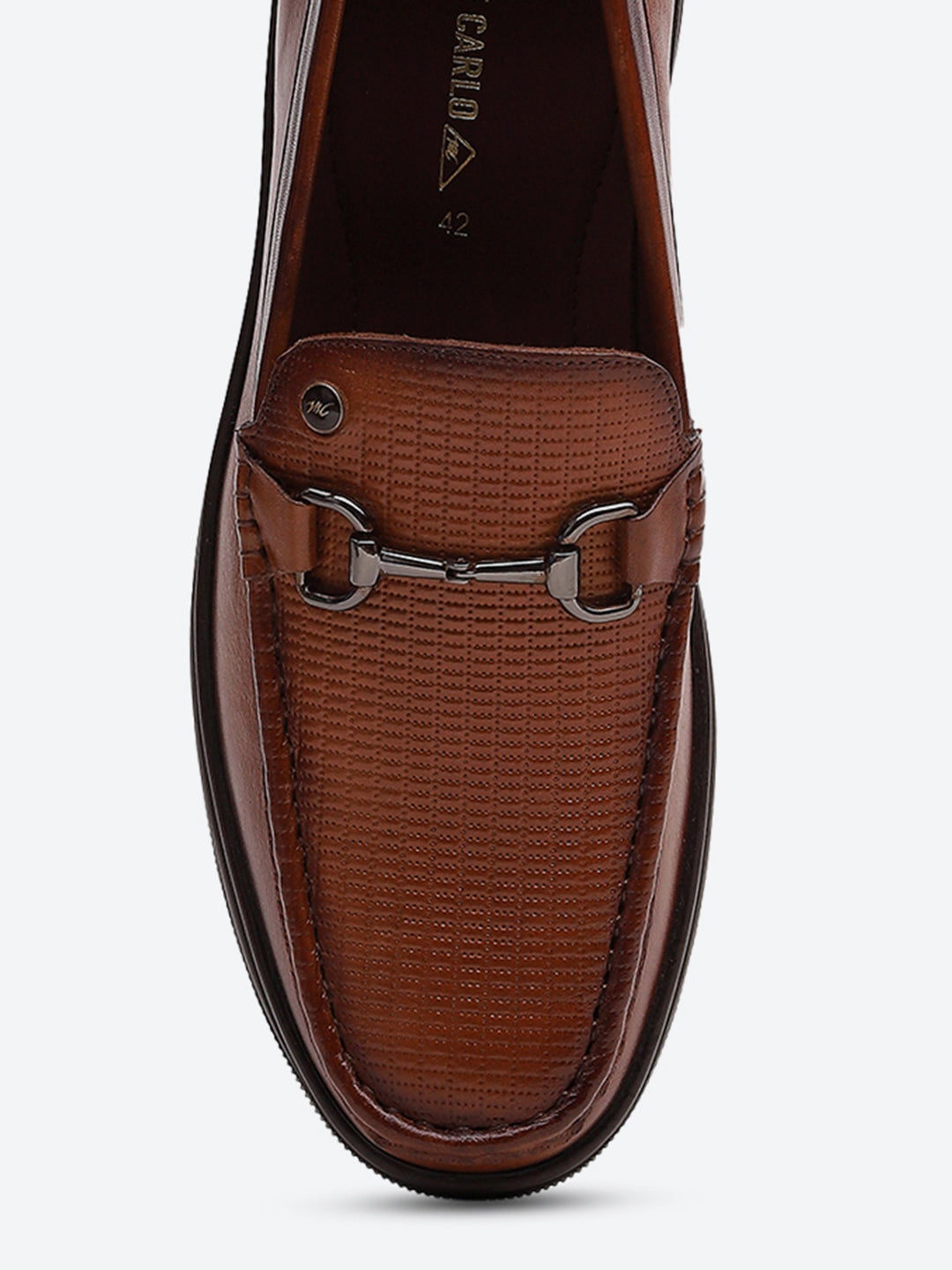 Men Tan Comfortable Slip on Leather Loafers