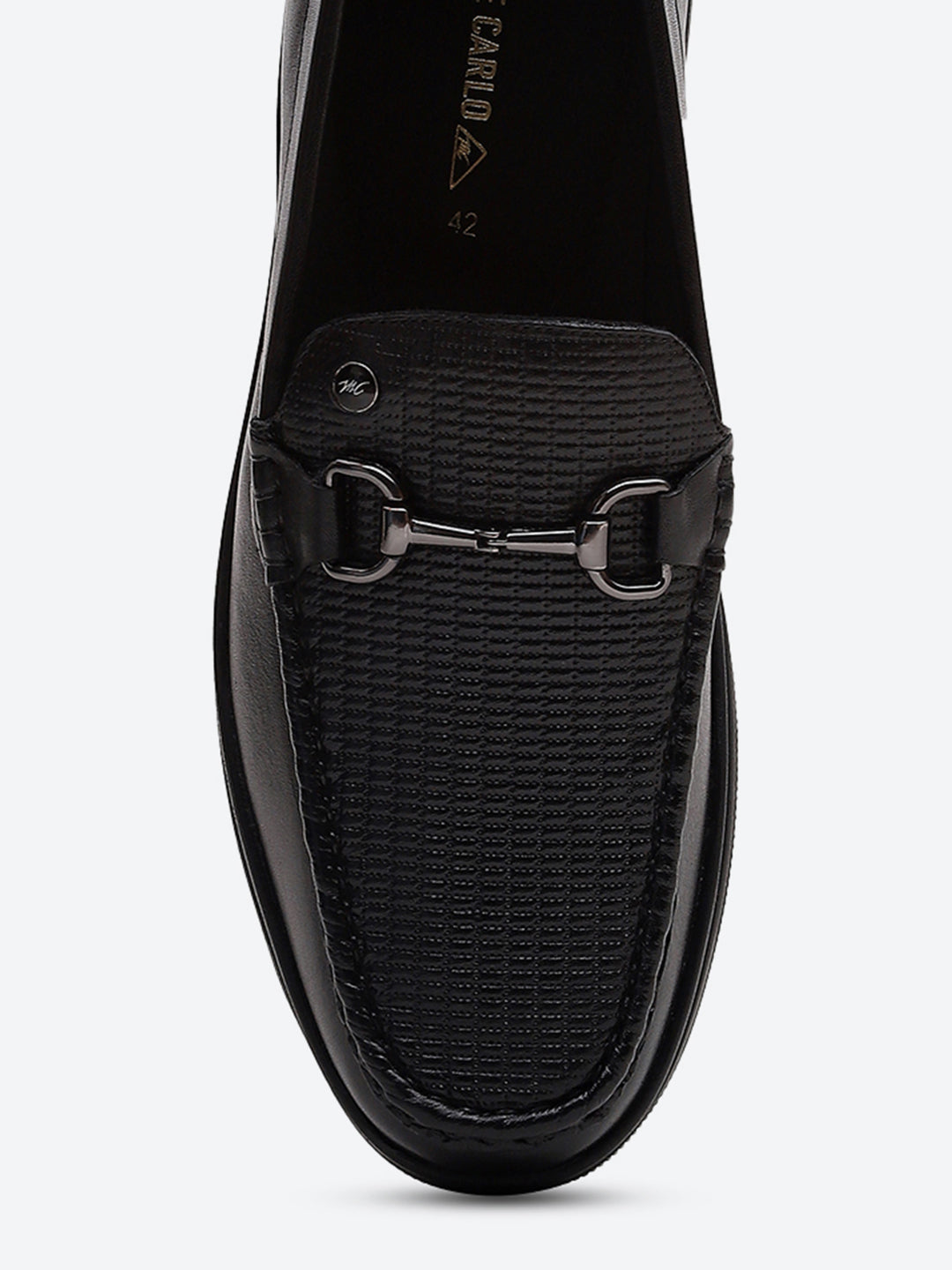 Men Black Comfortable Slip on Leather Loafers